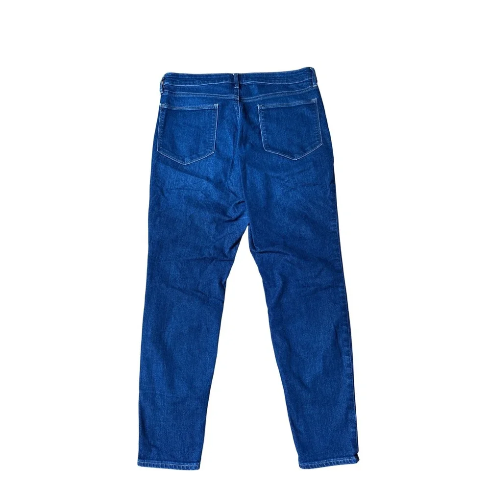 Athleta Sculptek Jeans Women Blue Dark Wash Skinny Sculpting SIZE 12
